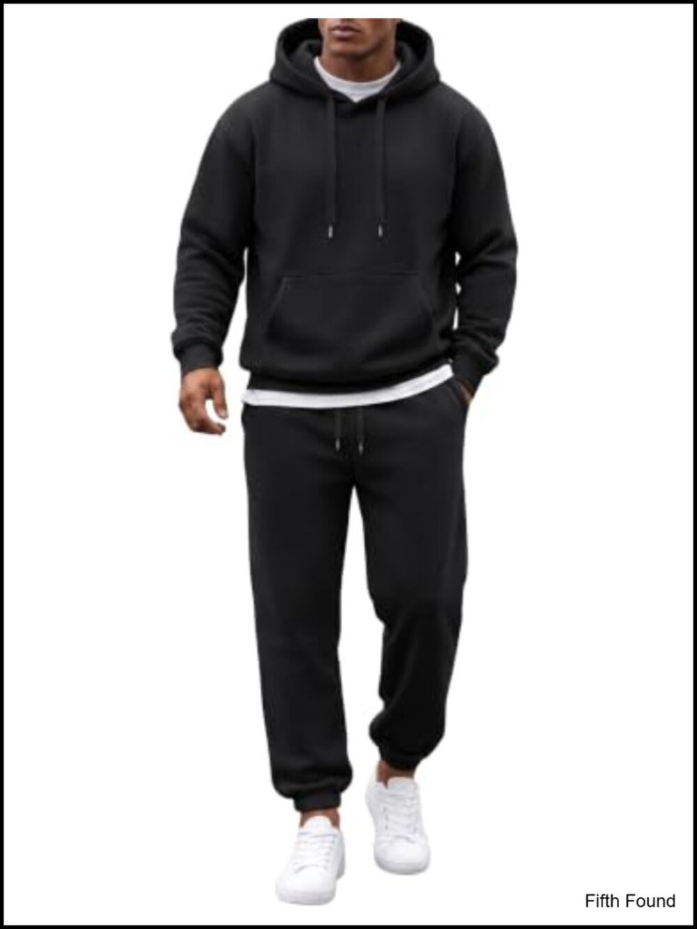 Men's 2 Piece Fleece Tracksuit Hoodie Sweatpants Athletic Set